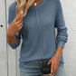 Round Neck Dropped Shoulder Knit Top