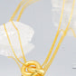 Halo Crown Jewelry Linked Ring Pendant Chain Necklace