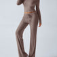 Devine Round Neck Long Sleeve Top and Drawstring Pants Set