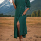Button Up Half Sleeve Dress