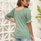 Ruched Short Sleeve Blouse
