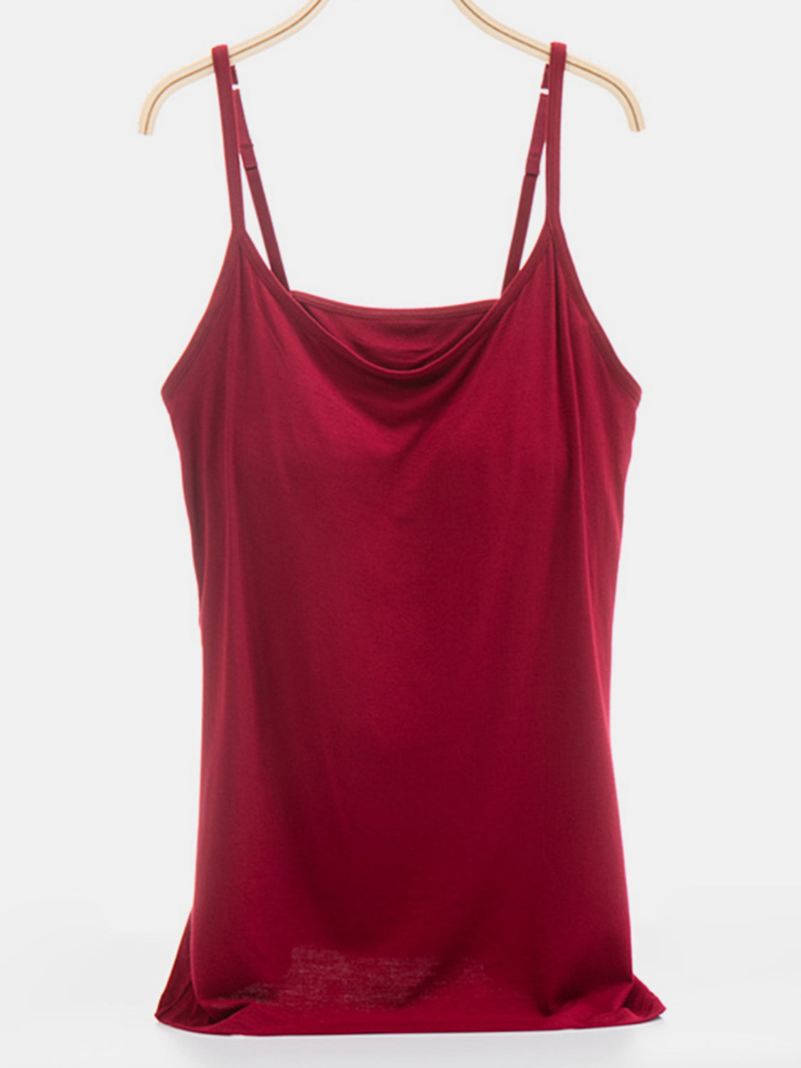 Full Size Scoop Neck Adjustable Strap Cami