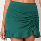 Beachin' Ruched Elastic Waist Swim Skirt