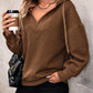 Drawstring Dropped Shoulder Long Sleeve Hoodie