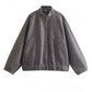 Full Size Snap Down Drop Shoulder Jacket