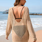 Backless Boat Neck Long Sleeve Cover Up