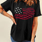 US Flag Round Neck Short Sleeve T-Shirt