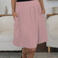 Elastic Waist Skirt with Pockets