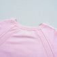Valentine’s Day Blush Pink HUG AND KISSES Round Neck Sweatshirt