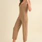 MABLE Sleeveless Knit Crop Jumpsuit with Pockets