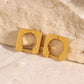 18K Gold-Plated Stainless Steel Square Earrings