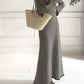 Devine Tied Round Neck Striped Sweater Dress