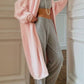 Fuzzy Open Front Solid Color Cardigan