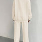 Texture Round Neck Top and Pants Set