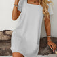 Mandy Square Neck Short Sleeve Mini Dress