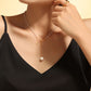 Stainless Steel Bow Pendant Necklace with Pearls