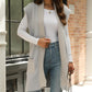 Pocketed Open Front Cap Sleeve Cardigan