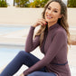 Cap, Printed Long Sleeve Swimwear, Pants and Mini Skirt Four-Piece Swim Set