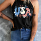 Letter Graphic Round Neck Tank