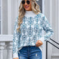 Angel Wings Flower Turtleneck Long Sleeve Sweater