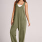 Wide Strap Jumpsuit with Pockets