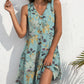 FAM-FAM Printed V-Neck Sleeveless Mini Dress