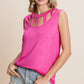 BiBi Cutout Round Neck Sleeveless Top - Brand BiBi