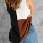 Color Block V-Neck Knit Vest