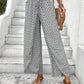 Tied Printed Wide Leg Pants
