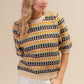 BiBi Multi Color Half Sleeve Sweater - Brand BiBi