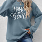 Letter Graphic Round Neck Long Sleeve Sweatshirt