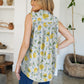 Frill Printed Mock Neck Top