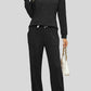 Ribbed Long Sleeve Top and Pocketed Pants Set