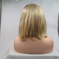 13*3" Lace Front Wigs Synthetic Mid-length Straight 12" 130% Density