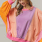 BiBi Color Block Exposed Seam Sweatshirt with Pockets - Brand BiBi