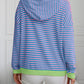 Mandy Striped Long Sleeve Hooded Knit Top