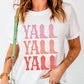 Full Size Letter Graphic Round Neck Short Sleeve T-Shirt