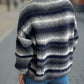 Gradient Round Neck Dropped Shoulder Sweater