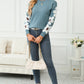 Flower Round Neck Long Sleeve Sweater