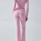 Devine Ruched Long Sleeve Top and Pants Set