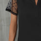 Color Block Notched Short Sleeve T-Shirt