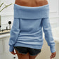 Devine Off-Shoulder Long Sleeve Sweater