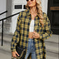 Plaid Collared Neck Long Sleeve Shirt