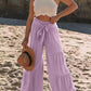 Tied Ruched Wide Leg Pants