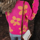 Flower Round Neck Long Sleeve Sweater