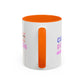 Cute Button Click Here Accent Coffee Mug (11, 15oz) | Made to Order