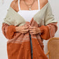 Pompom Color Block Open Front Cardigan