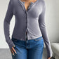 Devine Button Up Long Sleeve T-Shirt