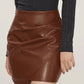 Ruched Mini Skirt with Zipper