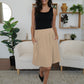 Elastic Waist Skirt with Pockets